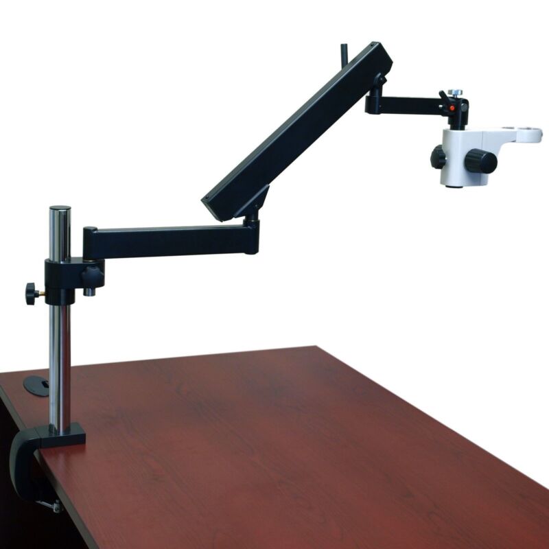 OMAX Articulating Microscope Arm Boom Stand with 40cm High Vertical Post
