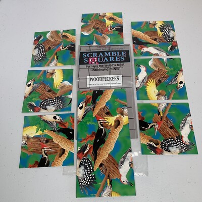Scramble Squares Woodpeckers 9 Piece Puzzle B. Dazzle Vintage 2000 Birds