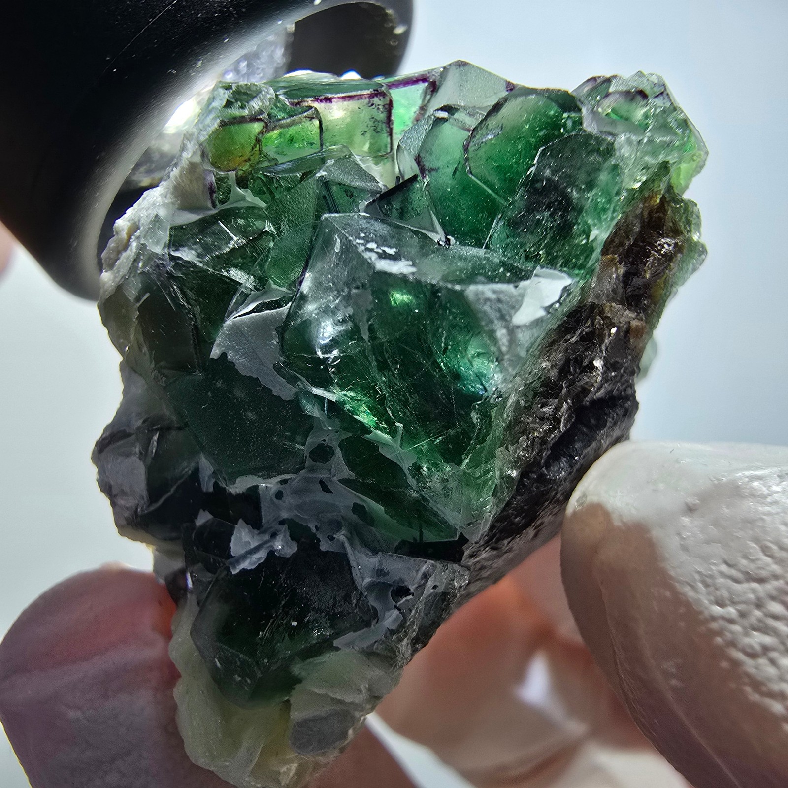 Phantom Fluorite, Schörl Tourmaline, Muscovite Stage Erongo, Namibia 40*35*36mm