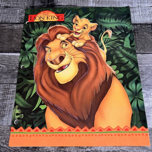 90s vintage Lion King OLD Disney USA製 Vintage 90s The Lion King Simba And Mufasa 2 Pocket Folder