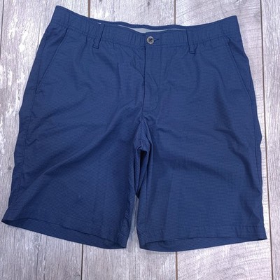 Under Armour Golf Shorts Mens 36 Blue Textured Performance Stretch 1302498