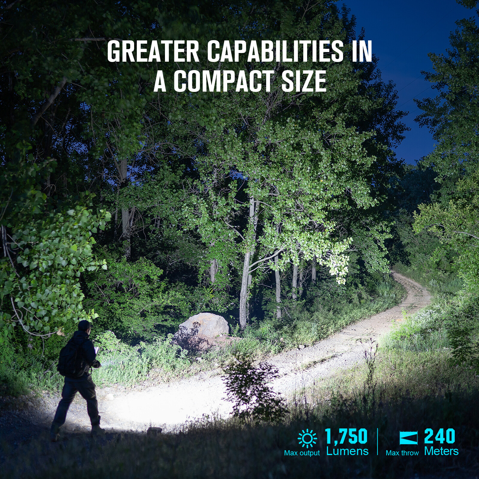 Olight Warrior Mini3 Tactical Flashlight pre-activated proximity sensor