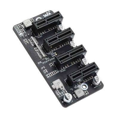 PCI-E 4-Way Gen 2 X 1 Expansion Card 12V PCIe Packet Switch 4P for Raspberry Pi