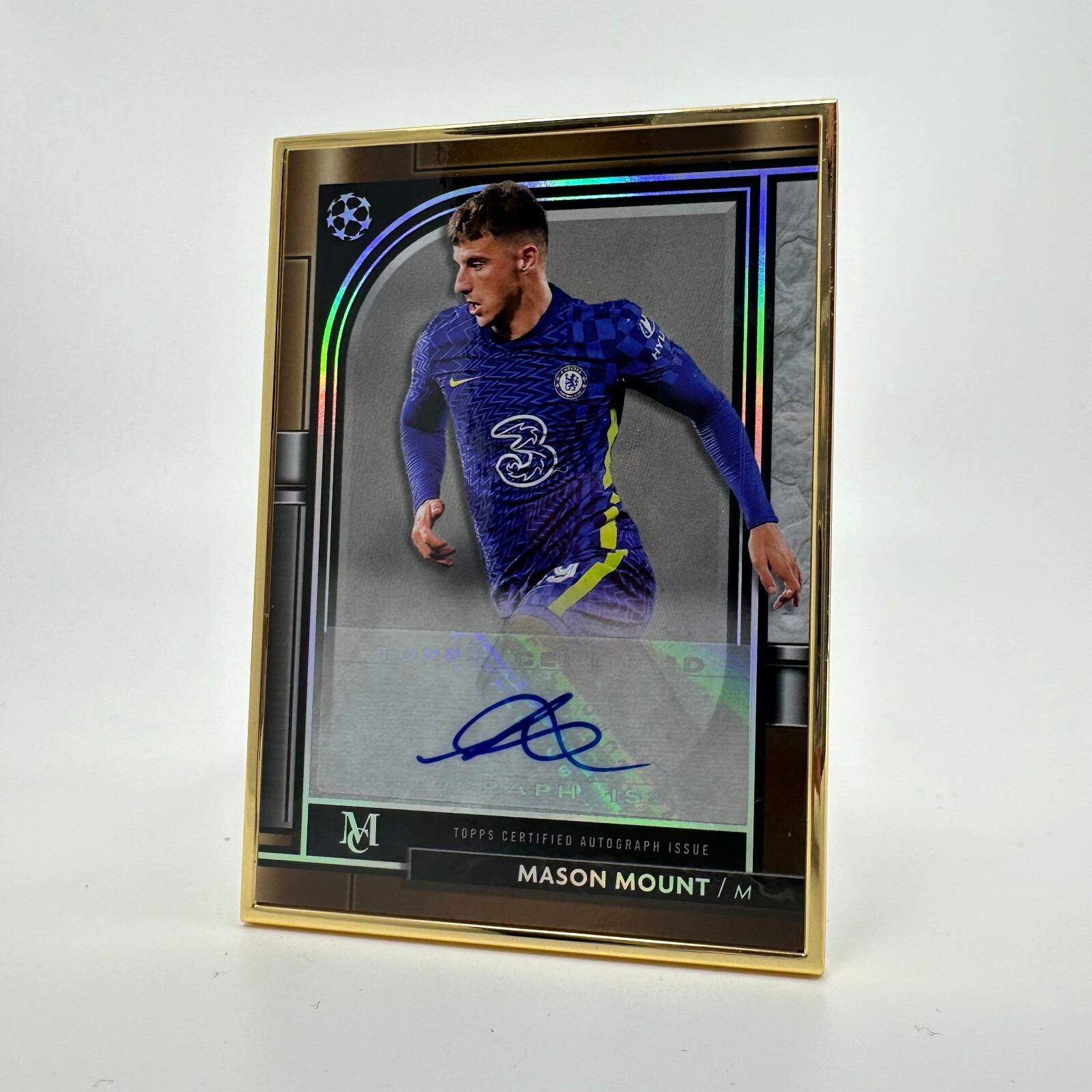 2021-22 Topps Museum UCL Mason Mount Gold Framed Auto