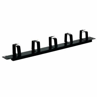 1U Rackmount Cable Management Panel with 5 Loops 1RU x 19'' Fast Shipping