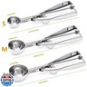 Ice Cream Scoop, 3Pcs Cookie Scoop Set, 18/8 Stainless Steel Cookie Dough Scoop, Cookie Scoops for Baking Set of 3, Ice Cream Scooper with Trigger Release, Cookie Scooper for Baking
