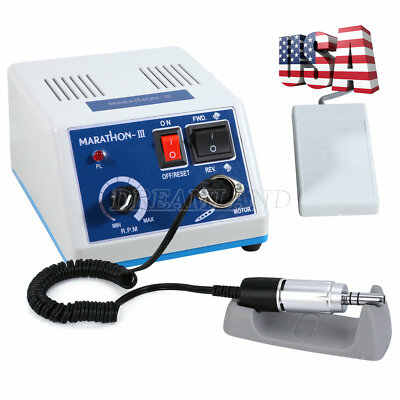Dental Polishing Marathon Electric Micromotor w/ Contra Angle Straight Handpiece