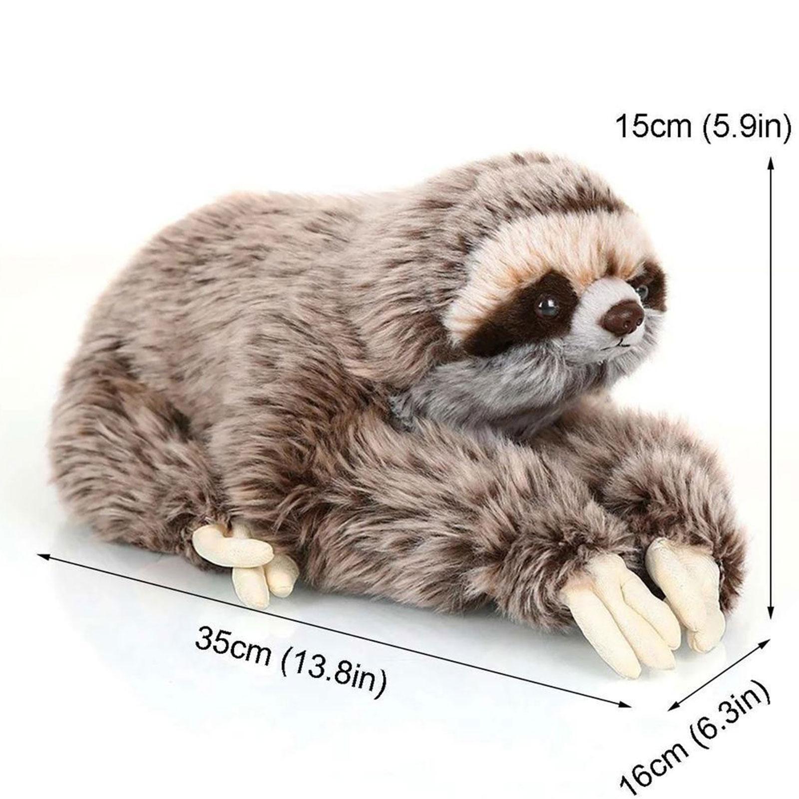 35cm Realistic Animal Sloth Stuffed Doll Sloth Critters Plush Toy Xmas Gift Soft