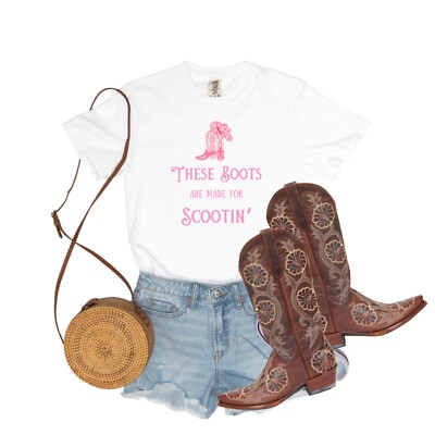 these boots are made for scootin' Dancing Country western Women's Tee T-shirt