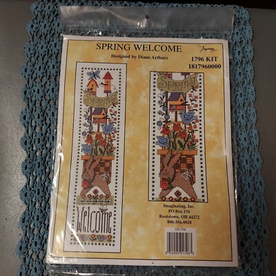 Imaginating Inc. Spring Welcome Banner Counted Cross-Stitch Kit