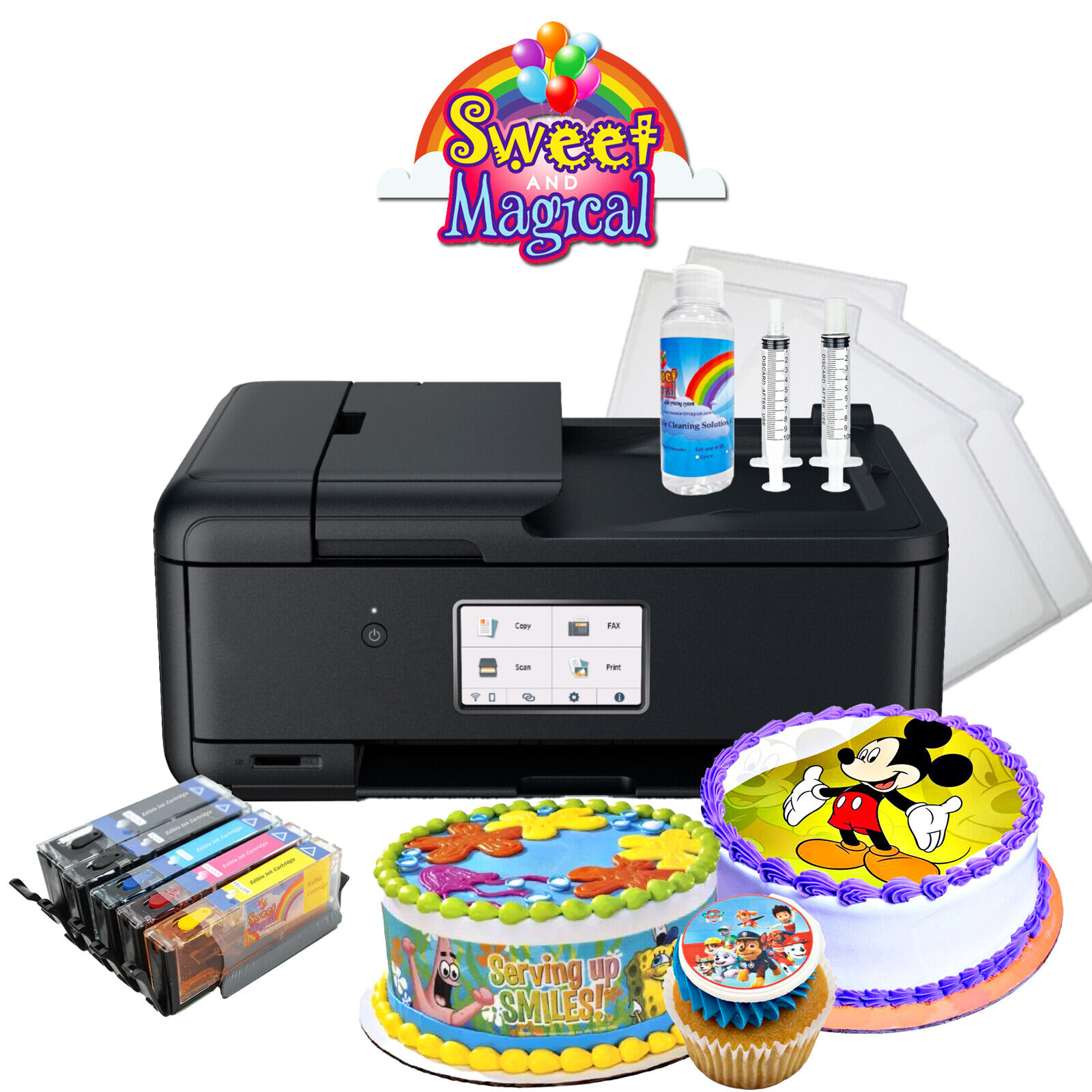 Cake Topper Image Printer, Edible Ink Cartridges,50 wafer pa