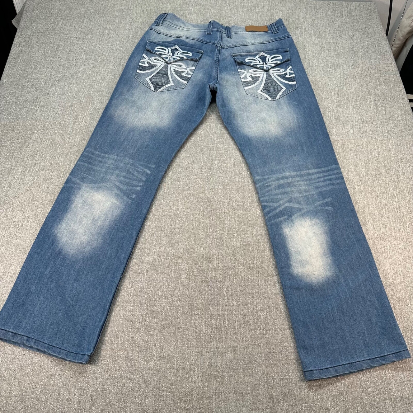 Vintage Halifax Denim Group Jeans Mens 34x32 Blue Baggy