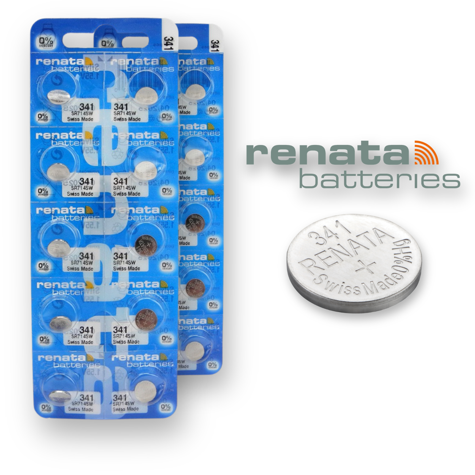 341 SR714SW RENATA Watch Battery Coin Cell 1.55V Silver Oxide *EXPIRY 09/2027*