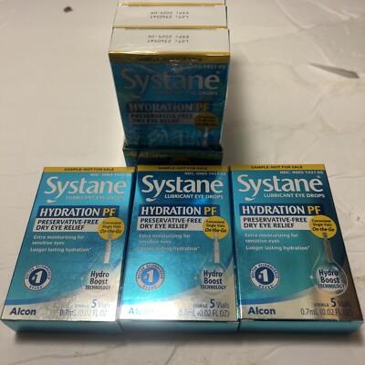 LOT OF 9 Systane On The Go Lubricant EyeDrops Hydration PF DryRelief 45 VialsNIB