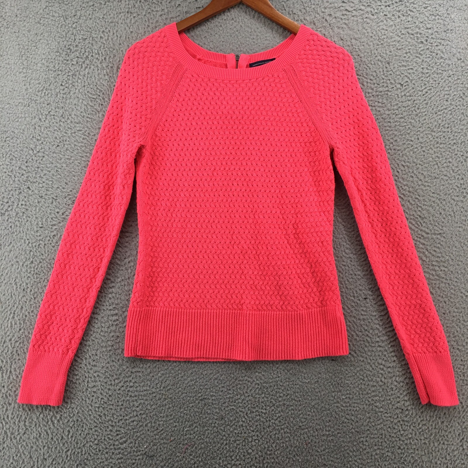 American Eagle Pullover Sweater Womens M Pink Cotton Blend