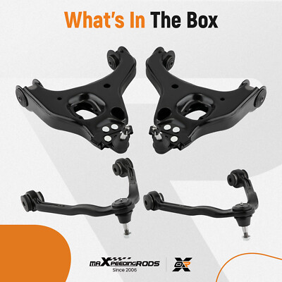 Front Upper Lower Control Arms for Chevy Silverado 1500 1999-2004 2005 2006 RWD