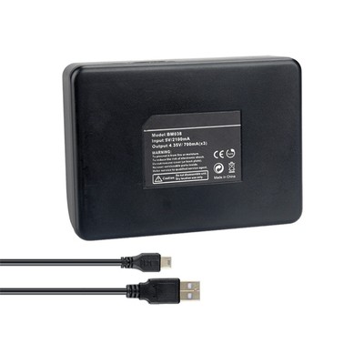 AZ16-1 3-Channel Battery Charger Charging Dock For Xiaomi Yi 4K II Action Camera