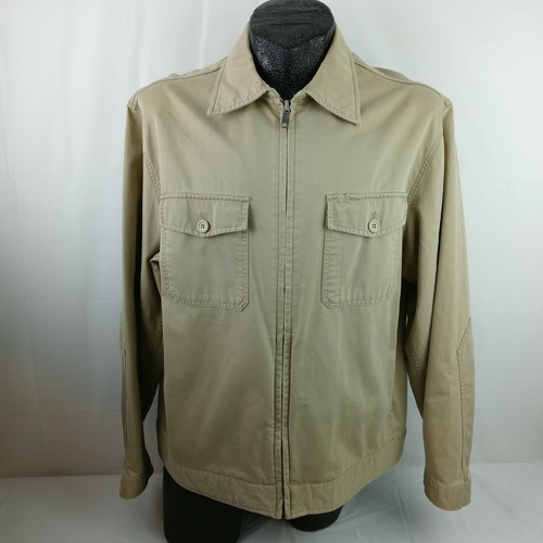 gap MEN'S COLLECTIONS 大型版 Gap Men Jacket Sz XL Classic Fit Full Zip Khaki Lightweight