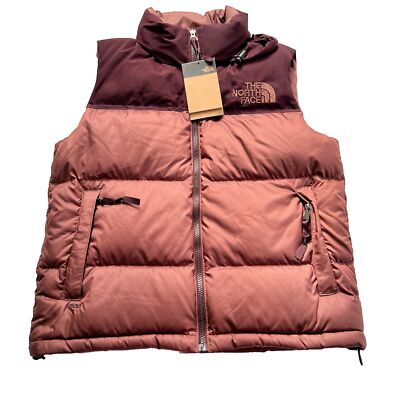 The North Face Women's NWT Eco Nuptse 600 Down Puffer Vest Medium Marron Purple