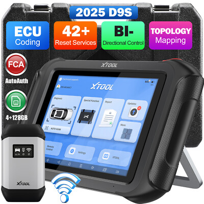 XTOOL D9S WIFI Scanner Auto Full Diagnostic Scan Tool Topology E.CU Coding FCA