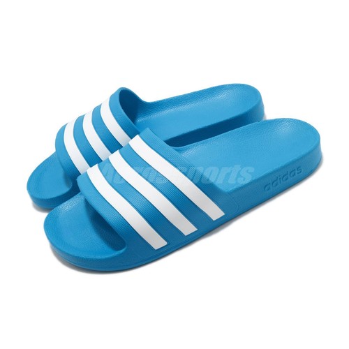 

adidas Adilette Aqua Solar Blue White Мужские повседневные сандалии Шлепанцы Тапочки FY8047, Синий, Adilette Aqua
