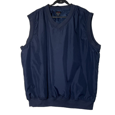 Acuity V Neck Golf Size XL Windbreaker Vest  Navy Blue 2 Pockets