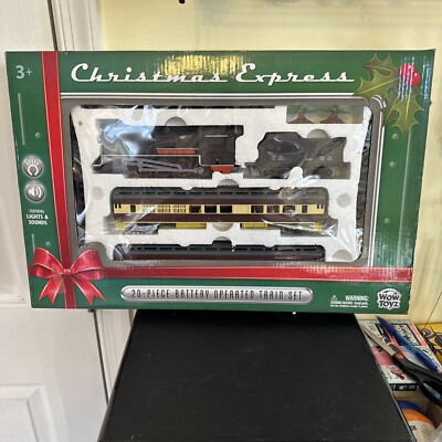 Wow Toyz Christmas Express 20-Piece Battery Operated Classic Train Set - Tested
