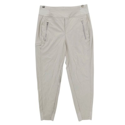 ATHLETA Trekkie North Jogger Abalone Gray Beige Stretch Textured Size PETITE 2P