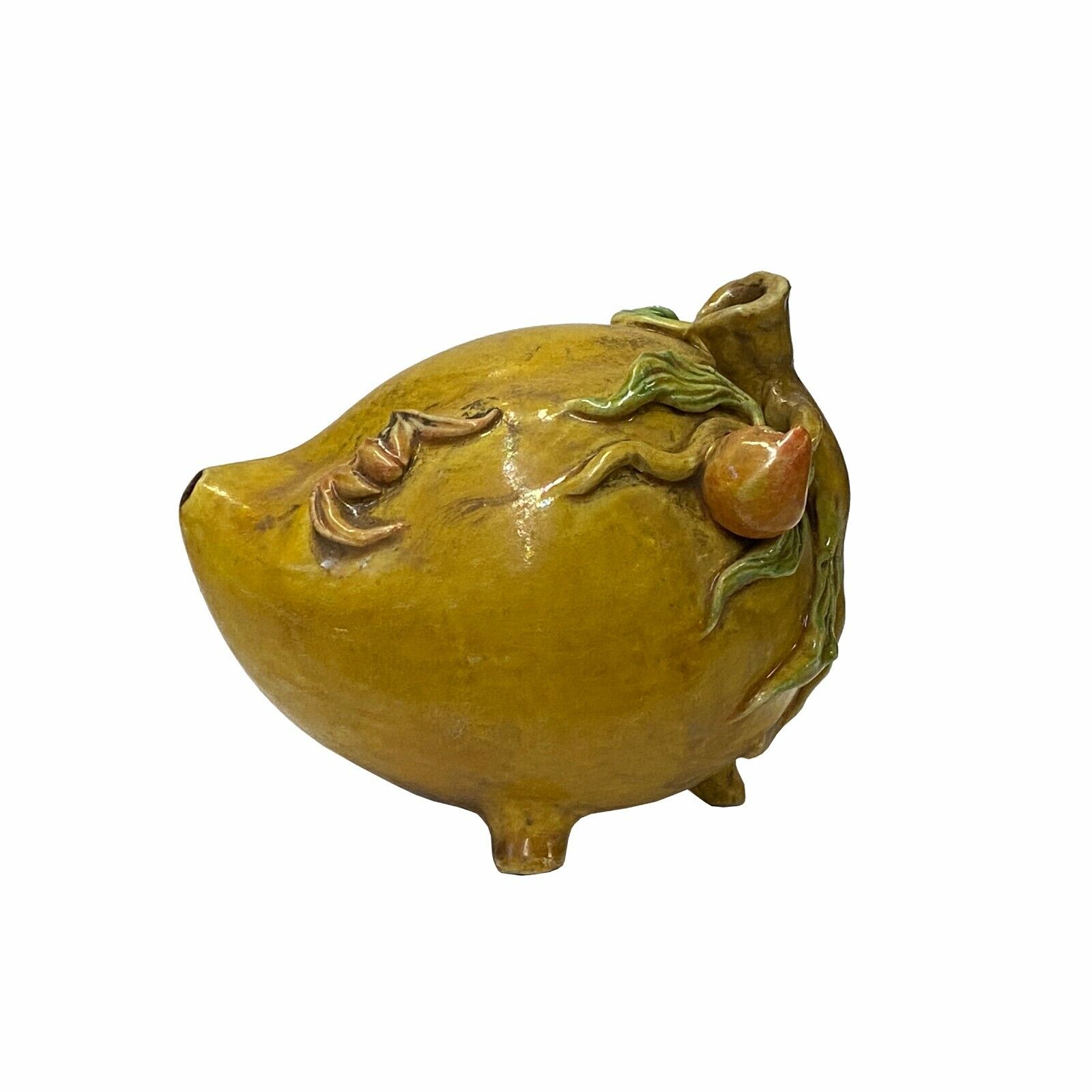 Chinese Yellow Brown Color Ceramic Peach Shape Display ws1802S Chinese Yellow Brown Color Ceramic Peach Shape Display ws1802S