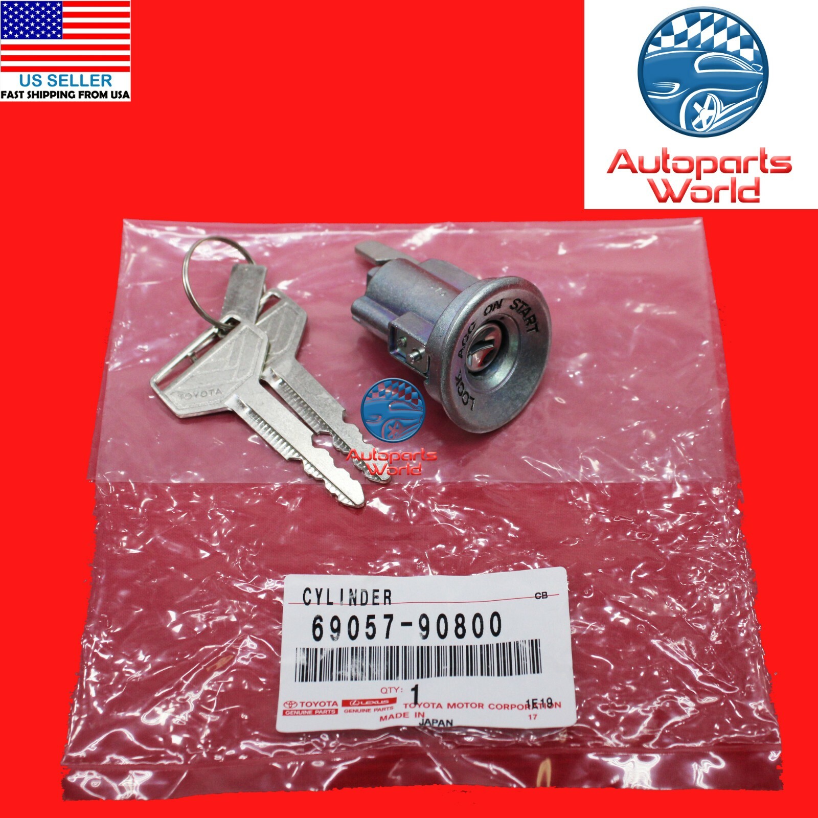 こ－た NEW】Toyota Genuine Cylinder & Key Set, Ignition Switch Lock
