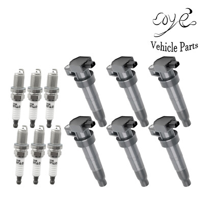 6X Ignition Coil & 6X Spark Plug For 2006-2010 Hyundai Sonata 3.3L UF546