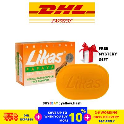 ORIGINAL Soap LIKAS PAPAYA Whitening Skin Herbal Soup 10bar x135g