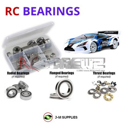 RCScrewZ Rubber Shielded Bearings swz017r for SWORKz S35-GT 1/8 910028 | SET