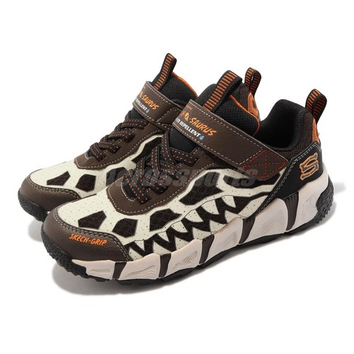 

Skechers Velocitrek-Dino-Quest Dinosaurs Коричневый детский ремешок Повседневный 402229-LCHBK, Velocitrek-dino-quest