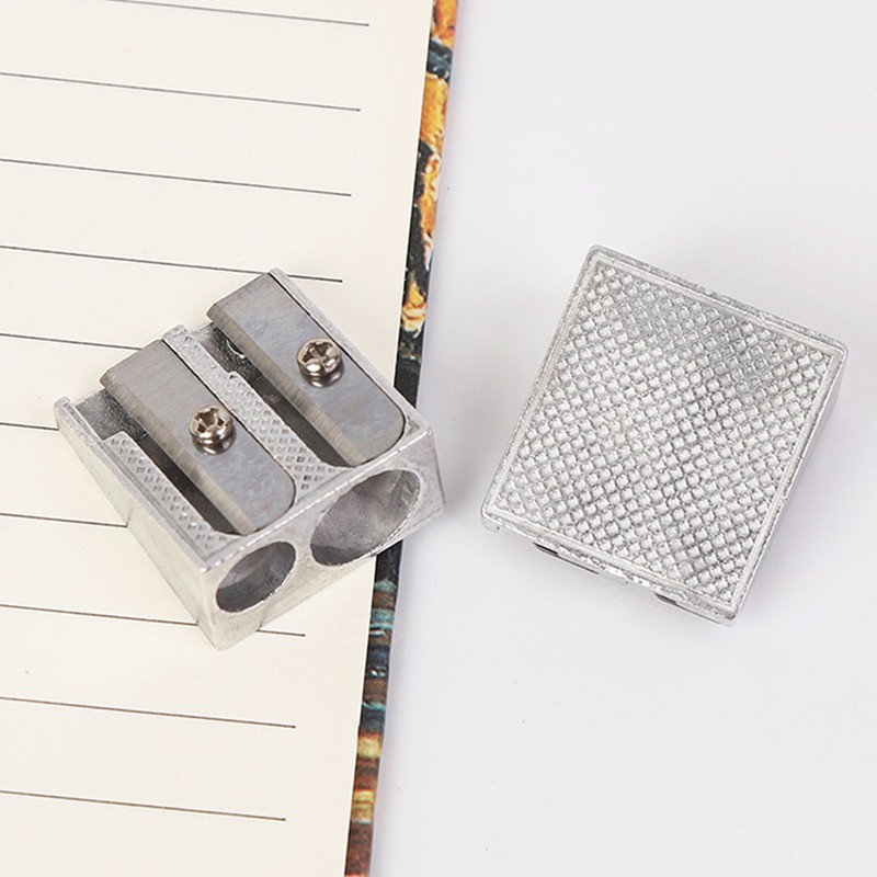 4pcs Magnesium Pencil Sharpener Survival, 2-Hole Pencil Sharpener