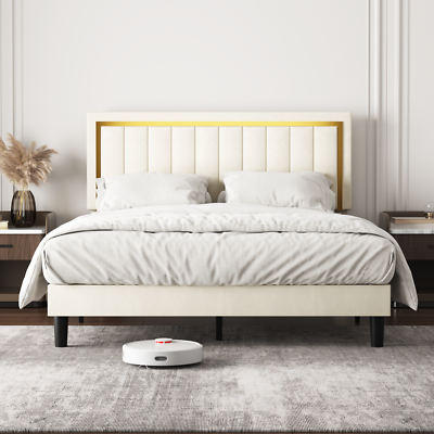 With Gold Trim Queen Size Bed Frame E4s6
