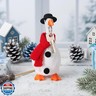 Abbylike Winter Mini Desk Goose Outfit 7 Inch Magnetic Silly Goose Statue Holiday Decor Gifts for Winter Holiday Magnetic Duck Statue Table Desk Key Holder Decor