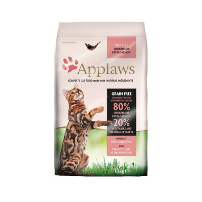 Applaws Adult Dry Cat Food - Chicken, Salmon, High Protein, 7.5kg
