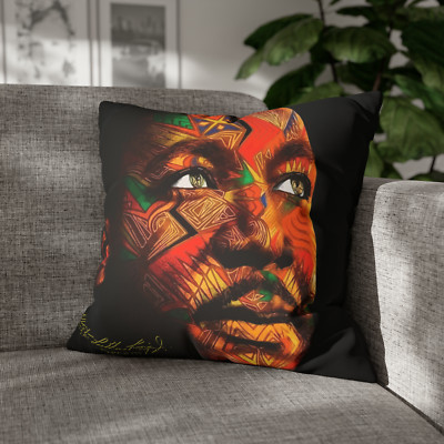 Unique all over print  faux suede MLK mosaic pillow case  by Word Art