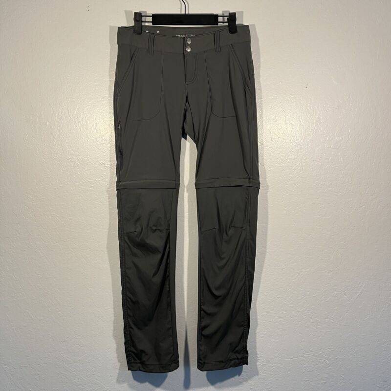 Columbia Zip Off Hiking Pants Women Size 4 Gray Convertible Shorts Omni Shield