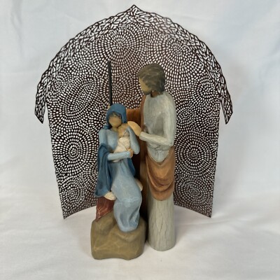 Lot Of 2 NIB WILLOW TREE  The Holy Family  &  Shelter For The Holy Family 