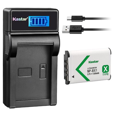 LCD3 Charger & 1 Battery for HDR-AS10 AS15 AS20 AS30 AS50 AS50R AS100V AS200V