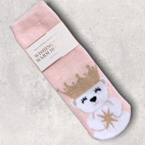 Bath & Body Works Royal Polar Bear Shea-Infused Socks Non-Skid...