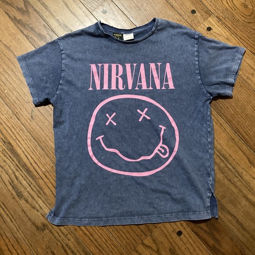 Nirvana Zara Kurt Coburn Rock Band Nirvana T-Shirt Band Pink