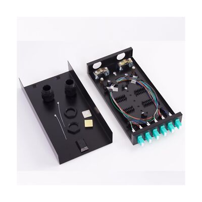 Fiber Enclosure Multimode Wall Mount Box, LC-MM 12 Port OM3, Included LC-UPC ...