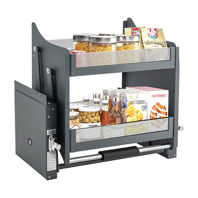 24'' Kitchen Pull Down Shelf Wall Cabinet Storage Organizer Convenient