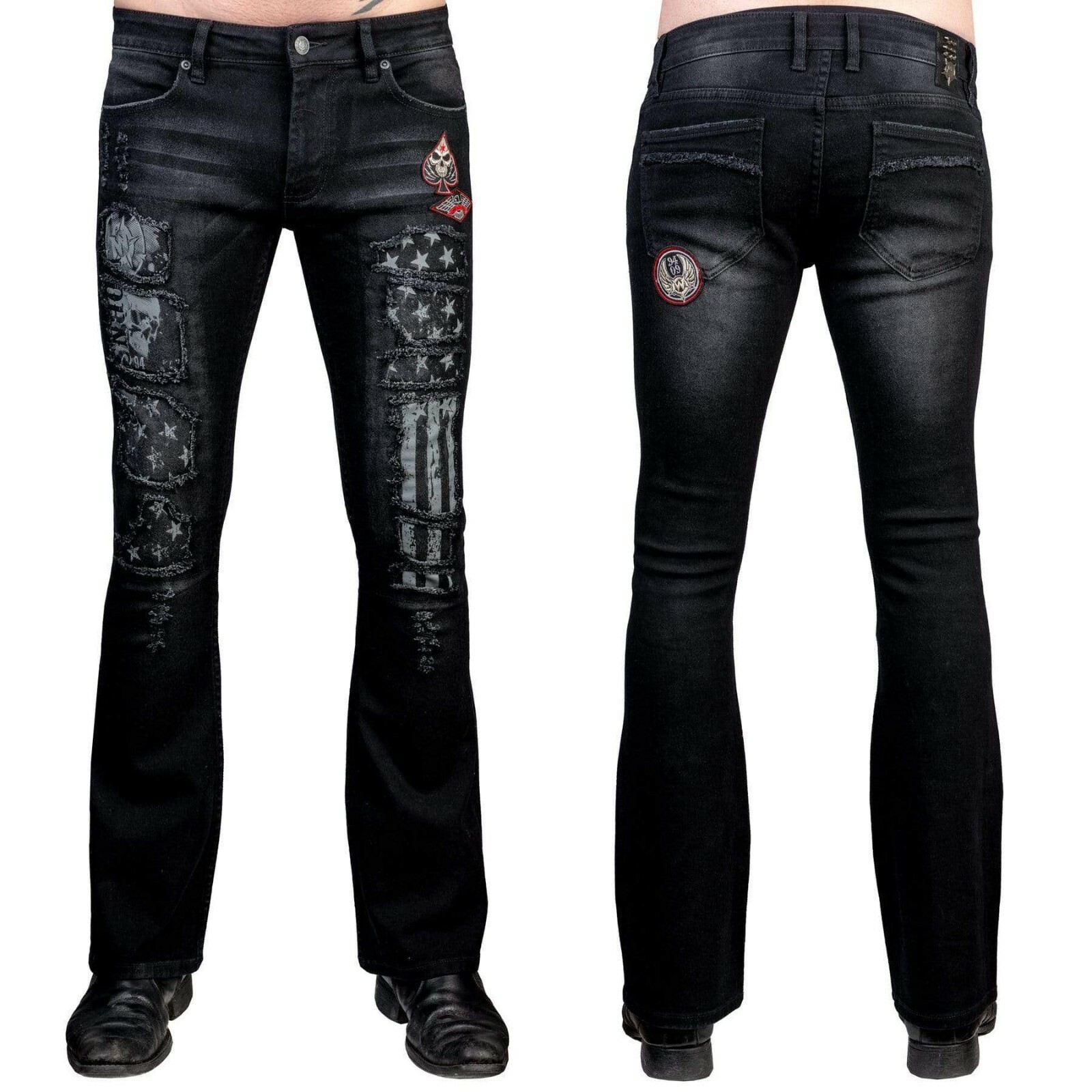 WORNSTAR WORNSTAR BEKLEIDUNG RIVEN PUNK GLAM METALL ROCKER BIKER HOSE
