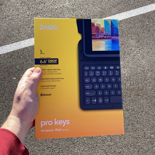 Open Box ZAGG Pro Keys Keyboard Case for Apple iPad 10.2 Inch 7th, 8th, 9th Gen