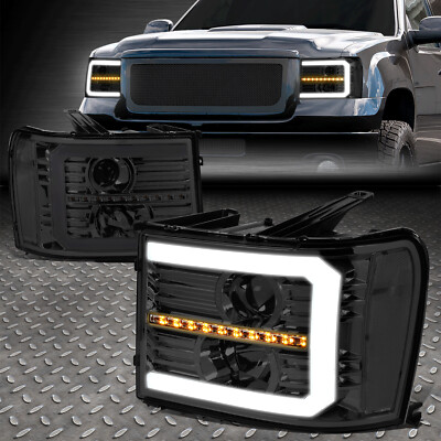 [ПОСЛЕДОВАТЕЛЬНЫЙ СИГНАЛ 3D LED DRL] ДЛЯ ФАР SIERRA 07-14 С ДЫМЧАТЫМИ/ПРОЗРАЧНЫМИ ФОРСУНОЧНЫМИ ФАРАМИ