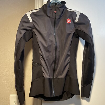 Castelli Womens Alpha RoS 2 Light Jacket Black Gore tex built in vest $289 Xs